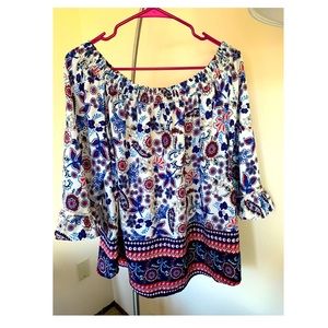 Off the shoulder floral top